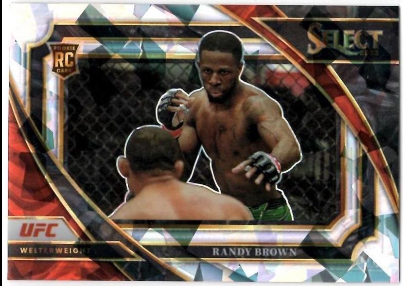Randy Brown 2023 Panini Select UFC Mezzanine #340 Cracked Ice