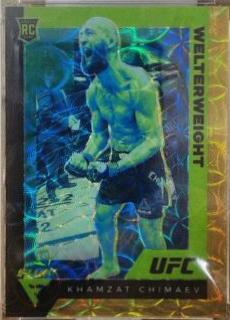 Khamzat Chimaev 2021 Panini Chronicles UFC Base Flux #251 Gold