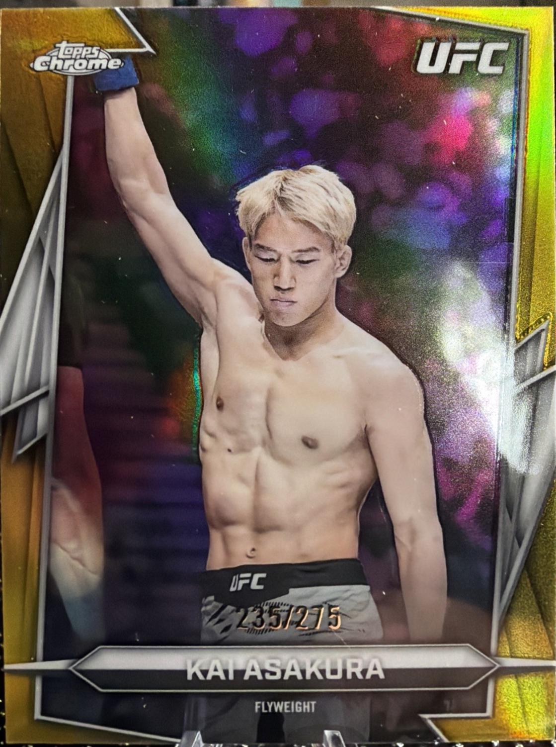 Kai Asakura 2026 Topps Chrome UFC Base #26 Yellow Refractor