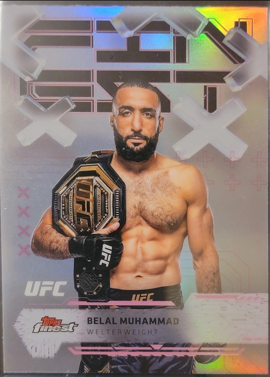 Belal Muhammad 2025 Topps Finest UFC Base Common #26 Refractor