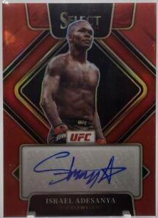 Israel Adesanya 2022 Panini Select UFC Signatures #7 Black Disco