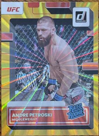Andre Petroski 2023 Panini Donruss UFC Base #201 Gold Laser