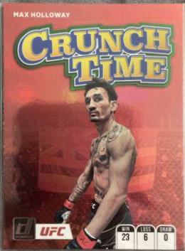 Max Holloway 2022 Panini Donruss UFC Crunch Time #16 Green