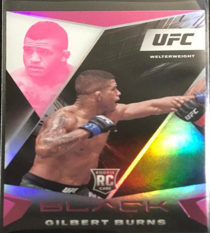 Gilbert Burns 2021 Panini Chronicles UFC Base Black #119 Pink