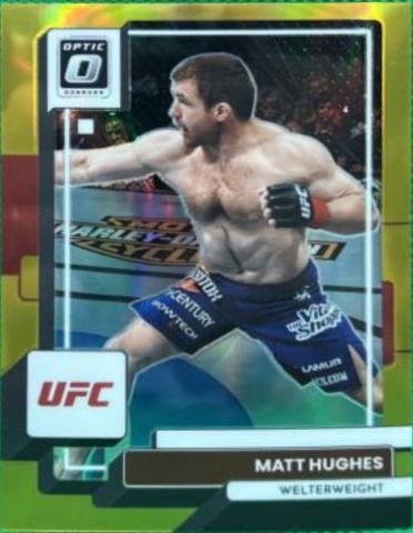 Matt Hughes 2023 Panini Donruss Optic UFC Base #100 Gold