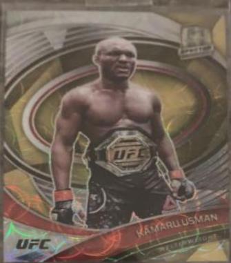 Kamaru Usman 2021 Panini Chronicles UFC Base XR #188 Asia Gold