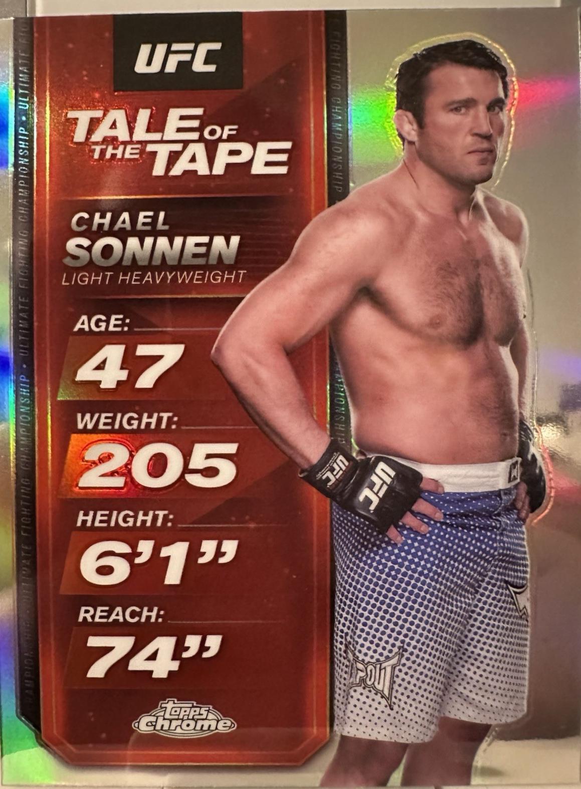 Chael Sonnen 2025 Topps Chrome UFC Tale of the Tape #TTT-25 Refractor