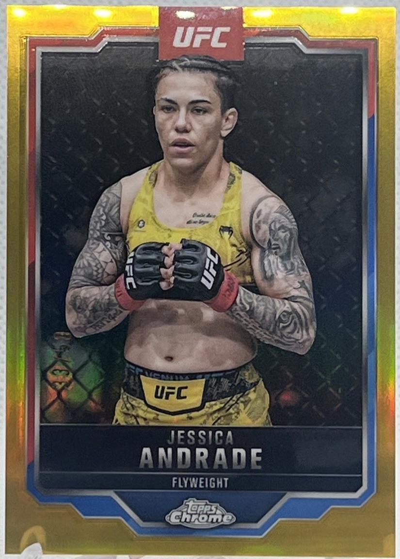 Jessica Andrade 2025 Topps Chrome Sapphire UFC Base Sapphire #119 Gold Sapphire