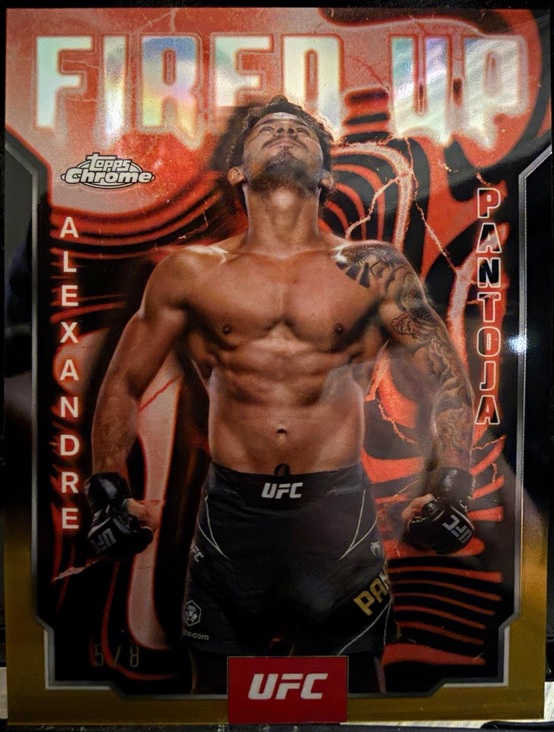 Alexandre Pantoja 2025 Topps Chrome UFC Fired Up #FUP-3 Black & Gold Refractor