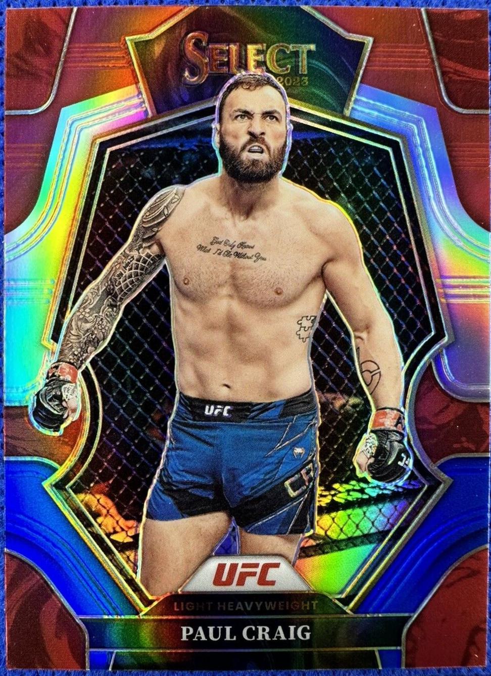 Paul Craig 2023 Panini Select UFC Premier Level #139 Red Blue Prizm