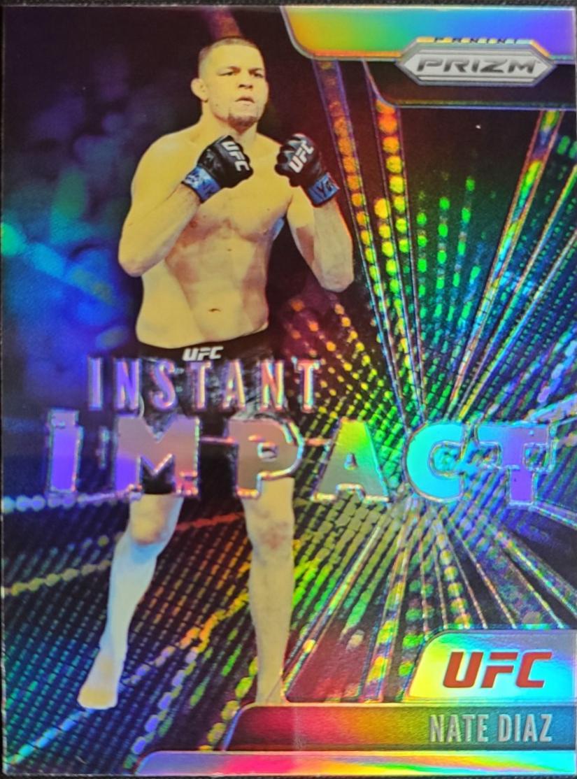 Nate Diaz 2021 Panini Prizm UFC Instant Impact #20 Silver