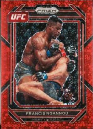 Francis Ngannou 2023 Panini Prizm Under Card UFC Base #117 Red