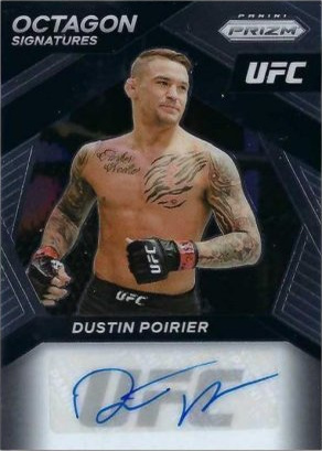 Dustin Poirier 2021 Panini Prizm UFC Octagon Signatures #8 Black