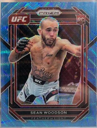 Sean Woodson 2023 Panini Prizm UFC Base #166 Blue Wave