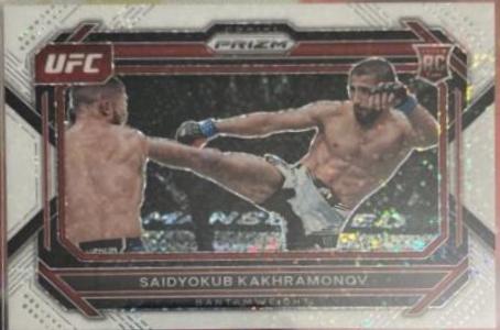 Saidyokub Kakhramonov 2023 Panini Prizm UFC Base #41 White Sparkle