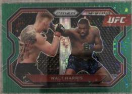 Walt Harris 2021 Panini Prizm UFC Base #159 Green Pulsar