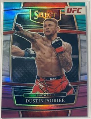 Dustin Poirier 2022 Panini Select UFC Premier Level #171 Teal and Pink