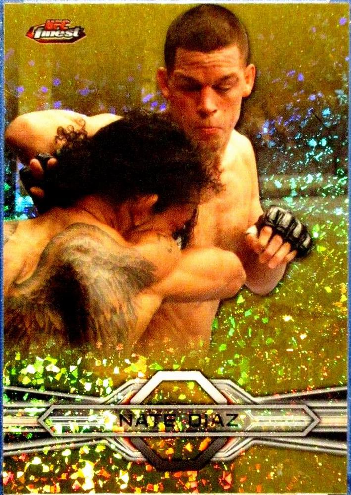 Nate Diaz 2013 Topps Finest UFC Base #81 Gold