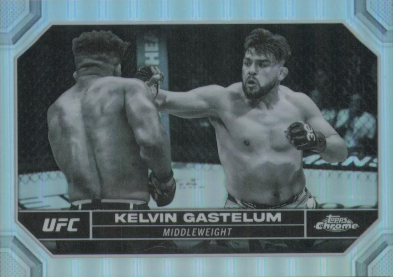 Kelvin Gastelum 2024 Topps Chrome UFC Base #110 Negative Refractor