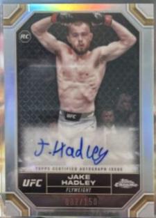 Jake Hadley 2024 Topps Chrome UFC Chrome Rookie Autographs #CRA-JHA Refractor