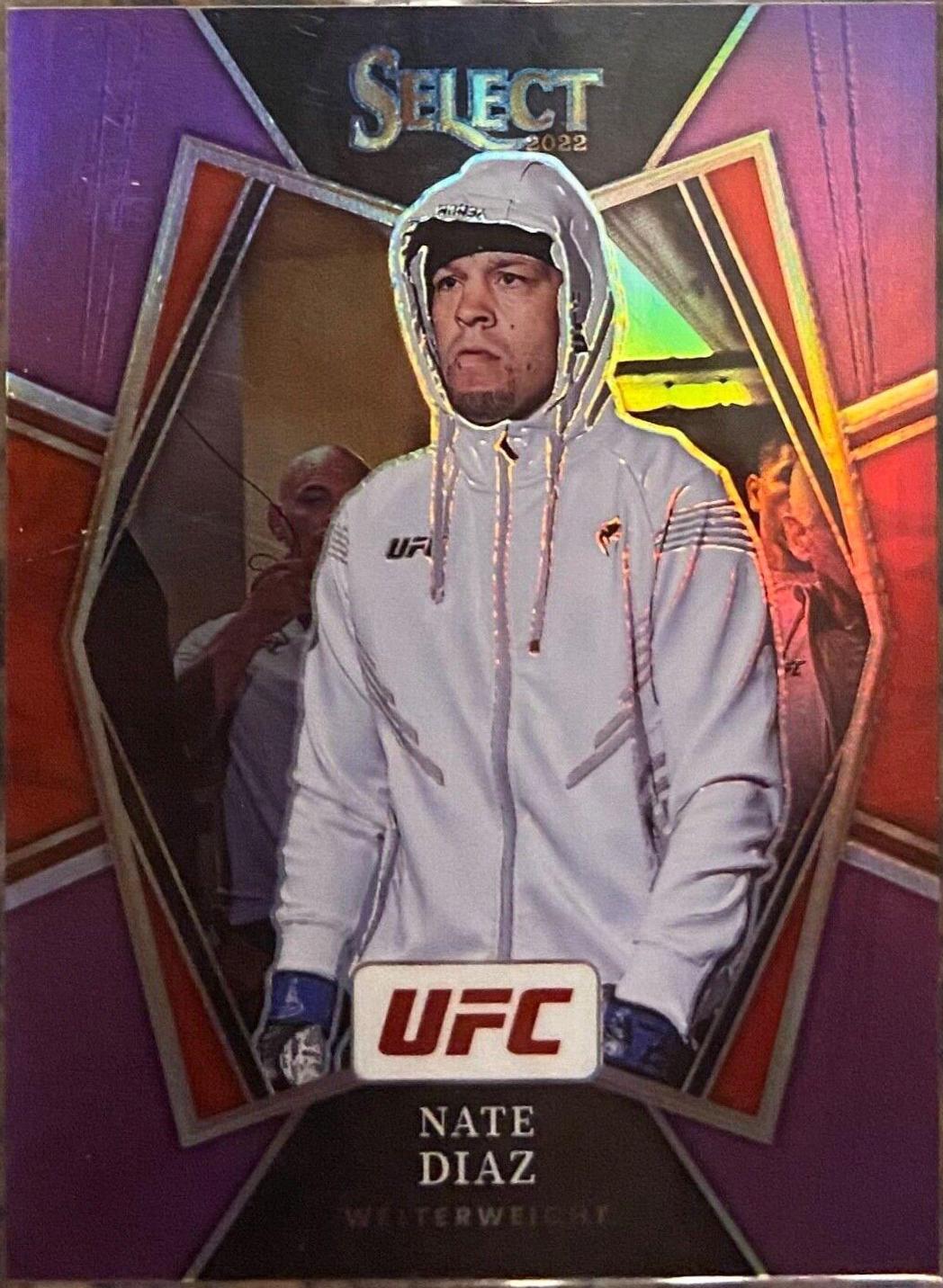 Nate Diaz 2022 Panini Select UFC Premier Level #102 Purple