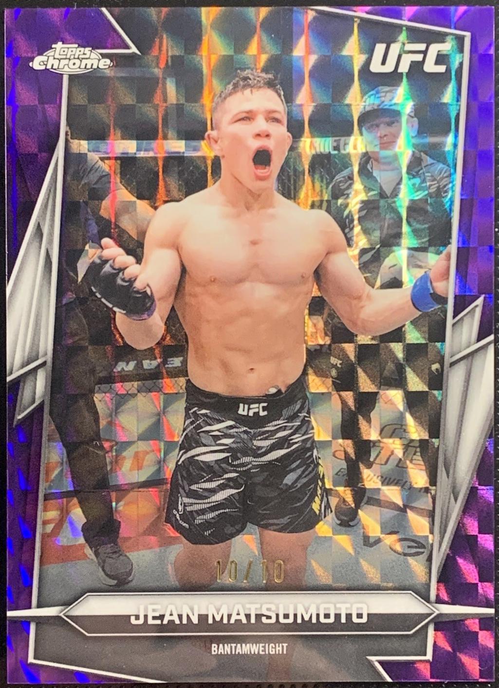 Jean Matsumoto 2026 Topps Chrome UFC Base #28 Purple Geometric Refractor