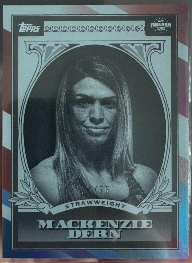 Mackenzie Dern 2026 Topps UFC Freedom 250 UFC Dollar #UD-27 Red White Blue