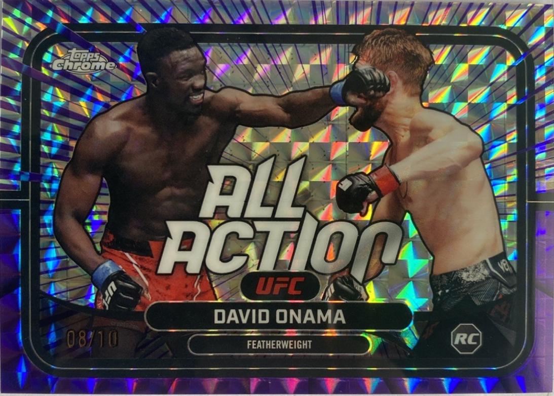 David Onama 2026 Topps Chrome UFC All-Action #AA-15 Refractor