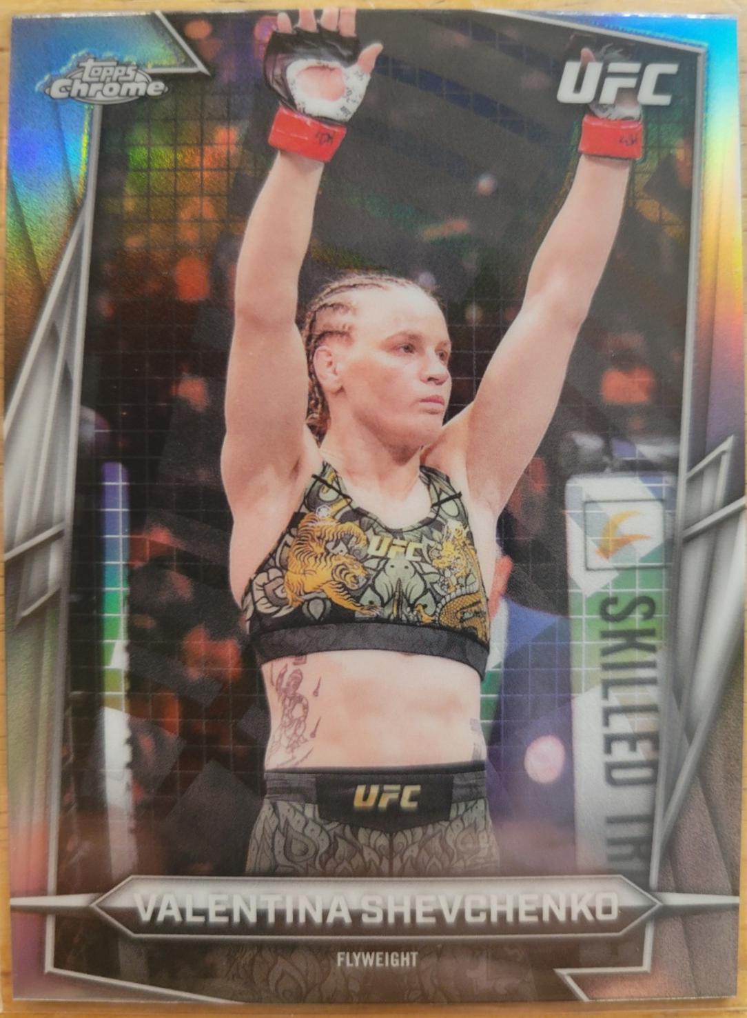 Valentina Shevchenko 2026 Topps Chrome UFC Base #3 Sonar Refractor