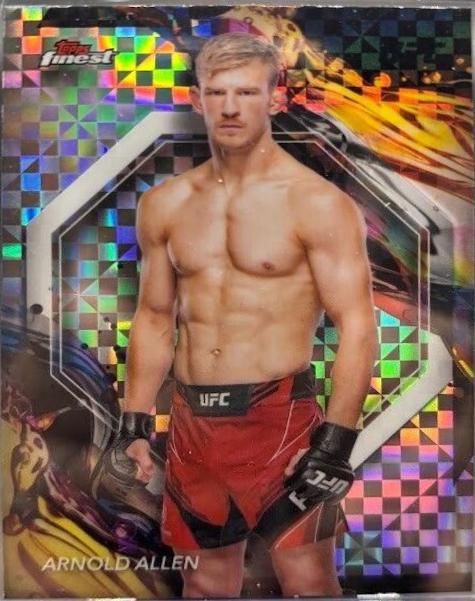 Arnold Allen 2024 Topps Finest UFC Base Uncommon #116 Checkerboard Refractor