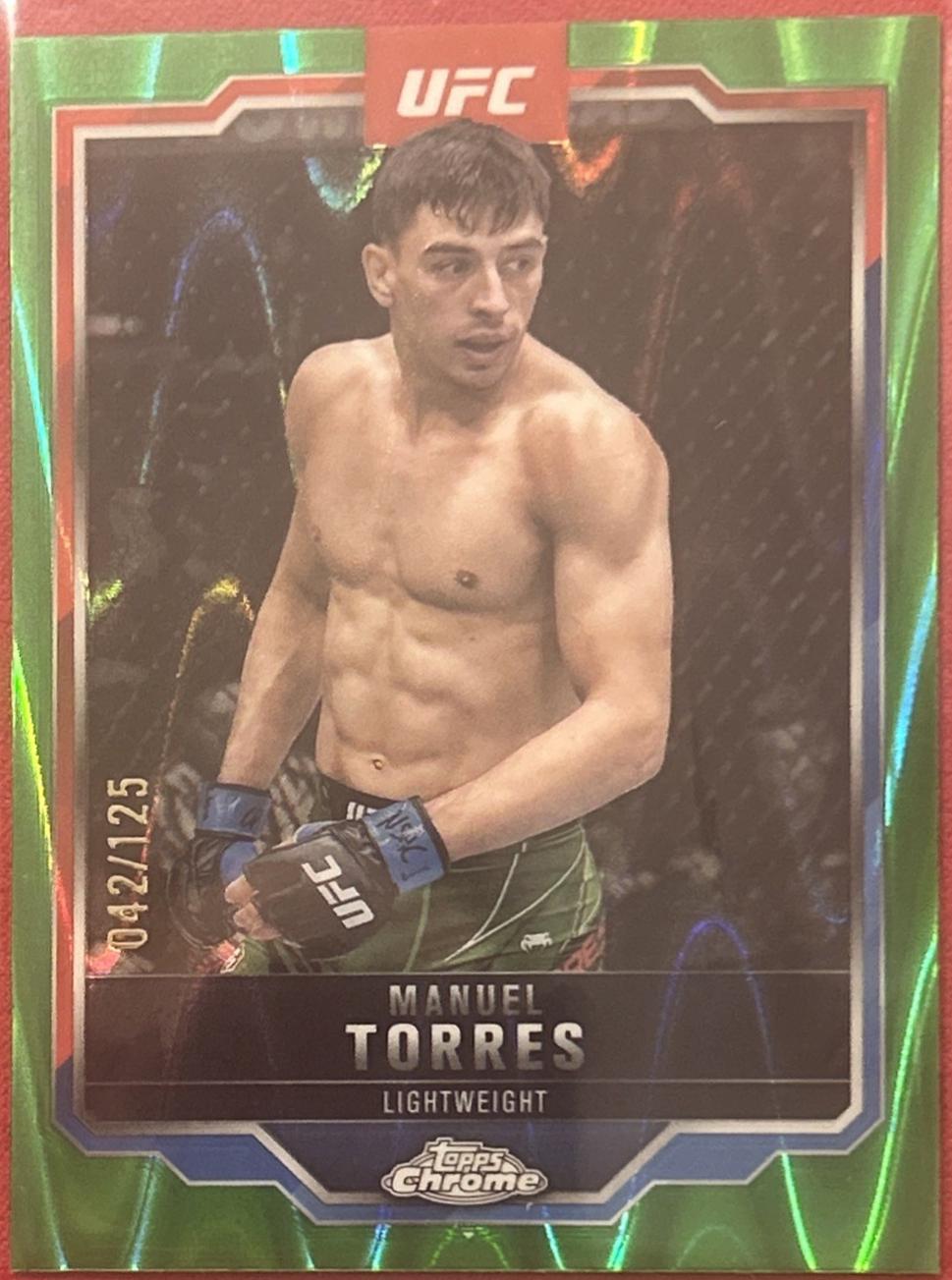 Manuel Torres 2025 Topps Chrome UFC Base #96 Green Wave