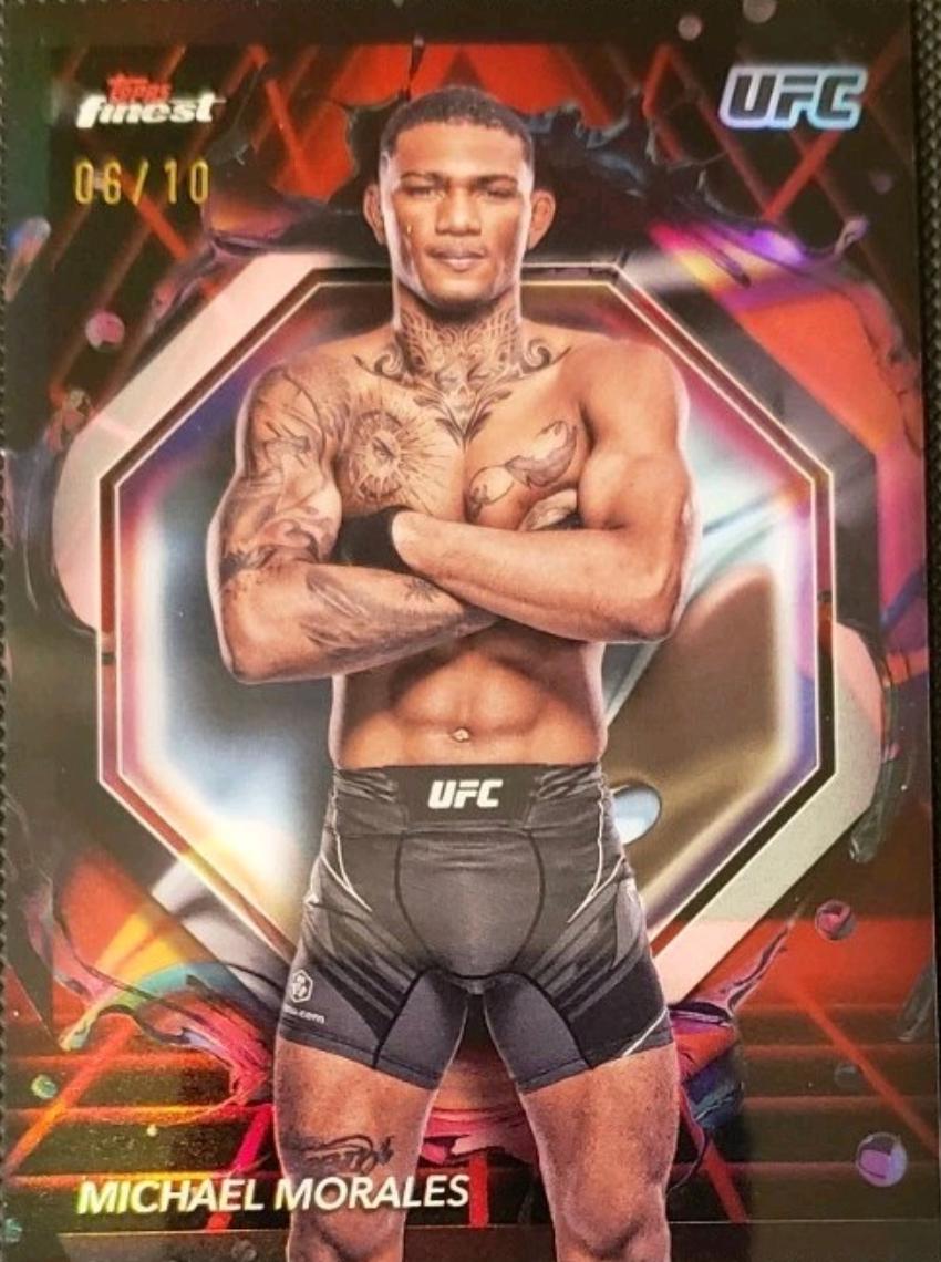 Michael Morales 2024 Topps Finest UFC Base Rare #236 Red Black Vapor Refractor