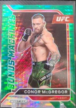 Conor McGregor 2022 Panini Prizm UFC Bonus Machines #19 Green Pulsar