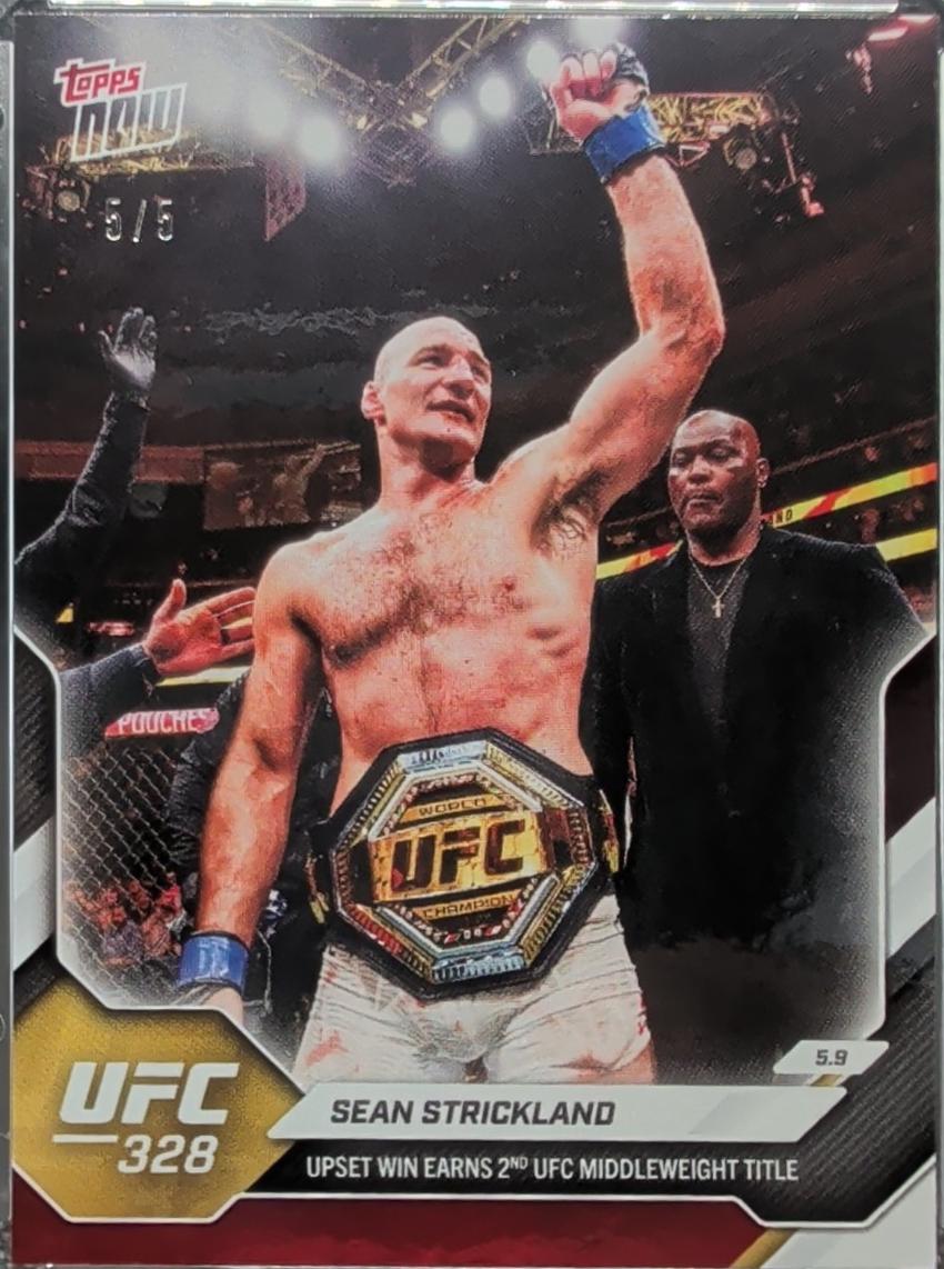 Sean Strickland Topps Now UFC Base #15 Red Foil