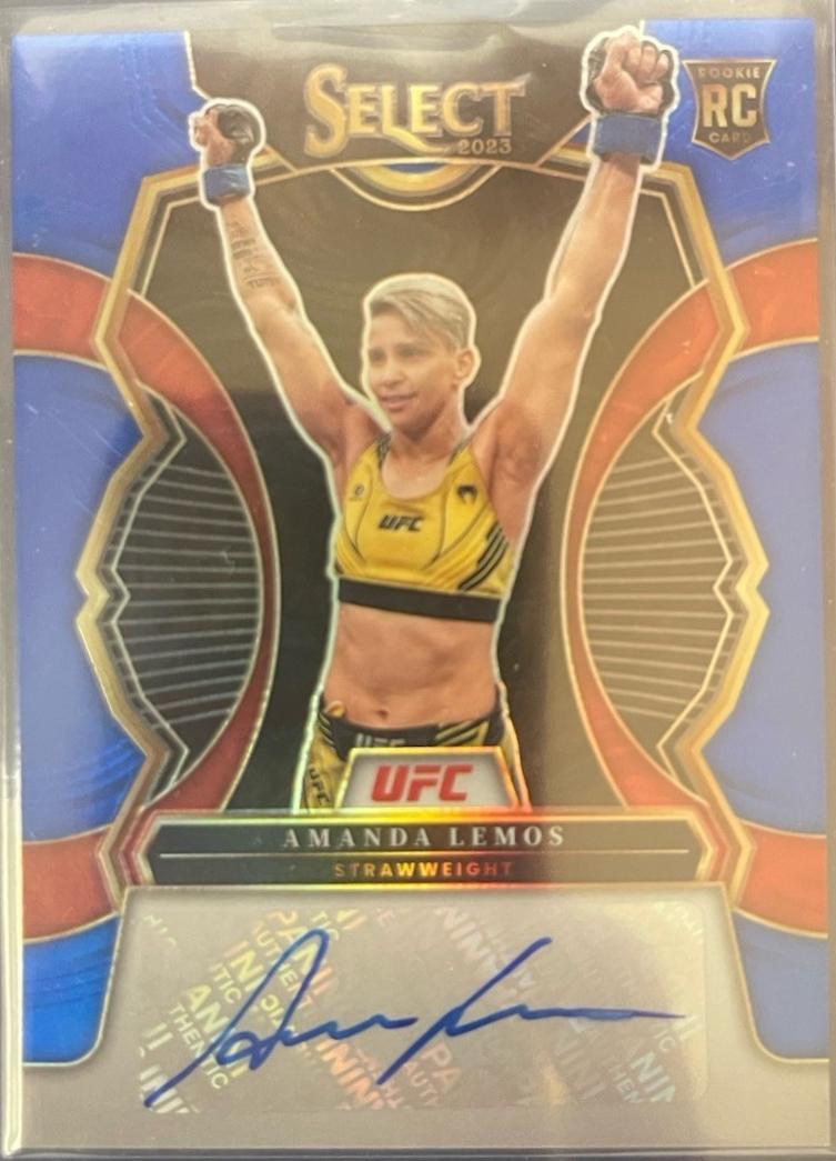 Amanda Lemos 2023 Panini Select UFC Rookie Signatures #6 Blue