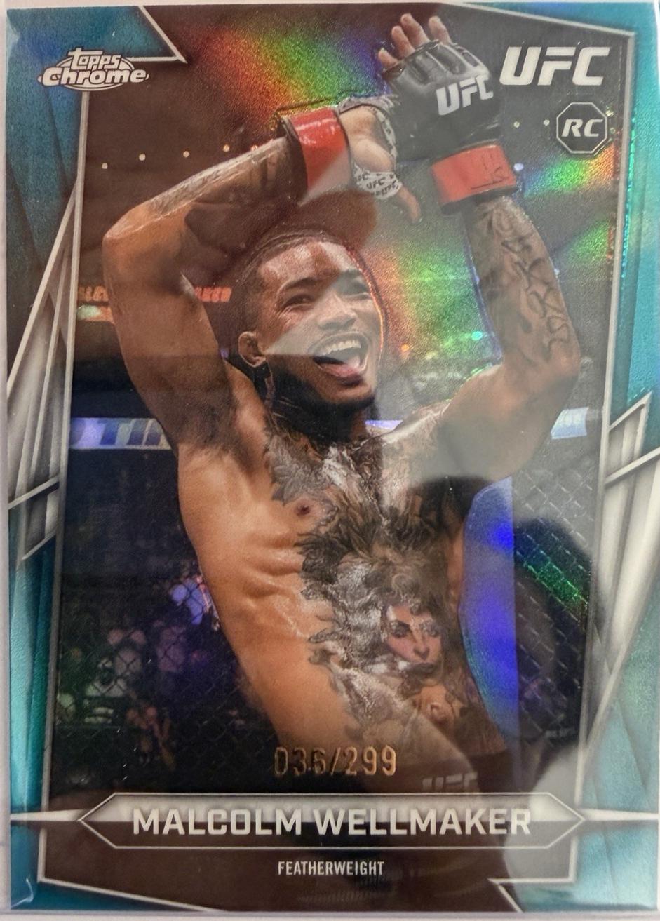 Malcolm Wellmaker 2026 Topps Chrome UFC Base #118 Teal Refractor