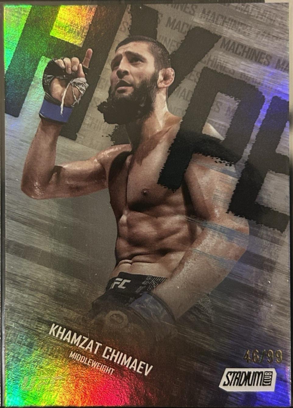 Khamzat Chimaev 2025 Topps Stadium Club UFC Hype Machines #HM-17 Black