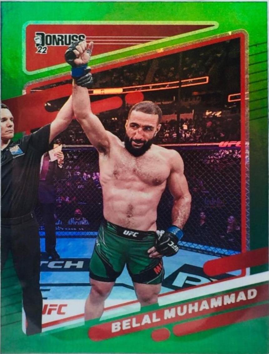 Belal Muhammad 2022 Panini Donruss UFC Base #15 Green