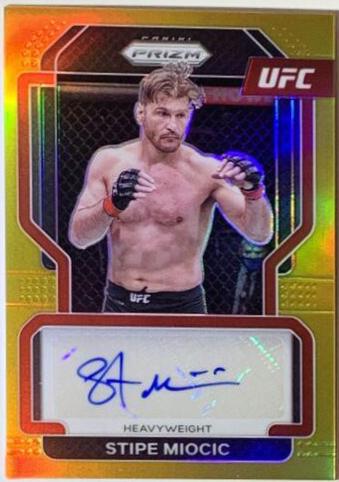 Stipe Miocic 2022 Panini Prizm UFC Signatures #12 Gold