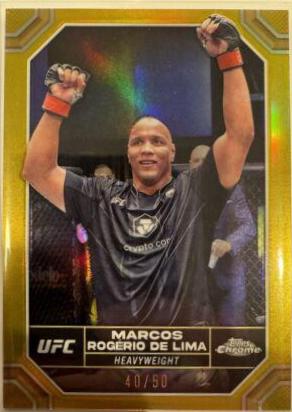 Marcos Rogério De Lima 2024 Topps Chrome UFC Base #123 Gold Refractor