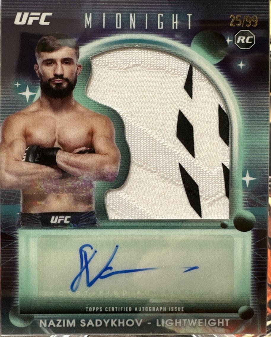 Nazim Sadykhov 2025 Topps Midnight UFC Rookie Relic Autographs #RRA-NS Twilight