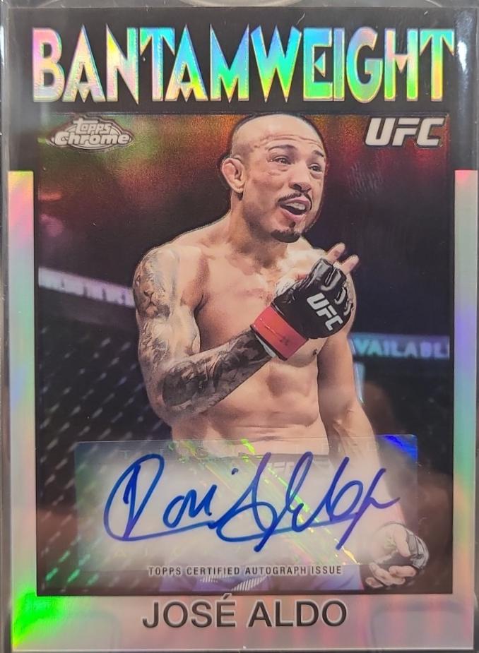José Aldo 2026 Topps Chrome UFC 1986 Topps Signatures #86S-JA Refractor