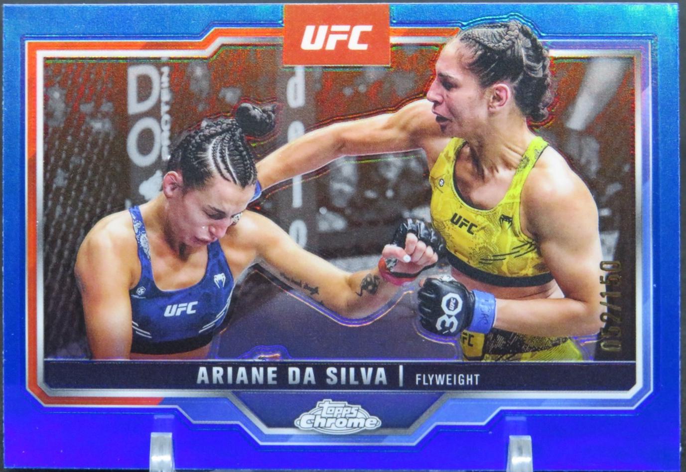 Ariane da Silva 2025 Topps Chrome UFC Base #165 Blue Refractor