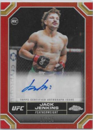 Jack Jenkins 2024 Topps Chrome UFC Chrome Rookie Autographs #CRA-JJE Orange Refractor