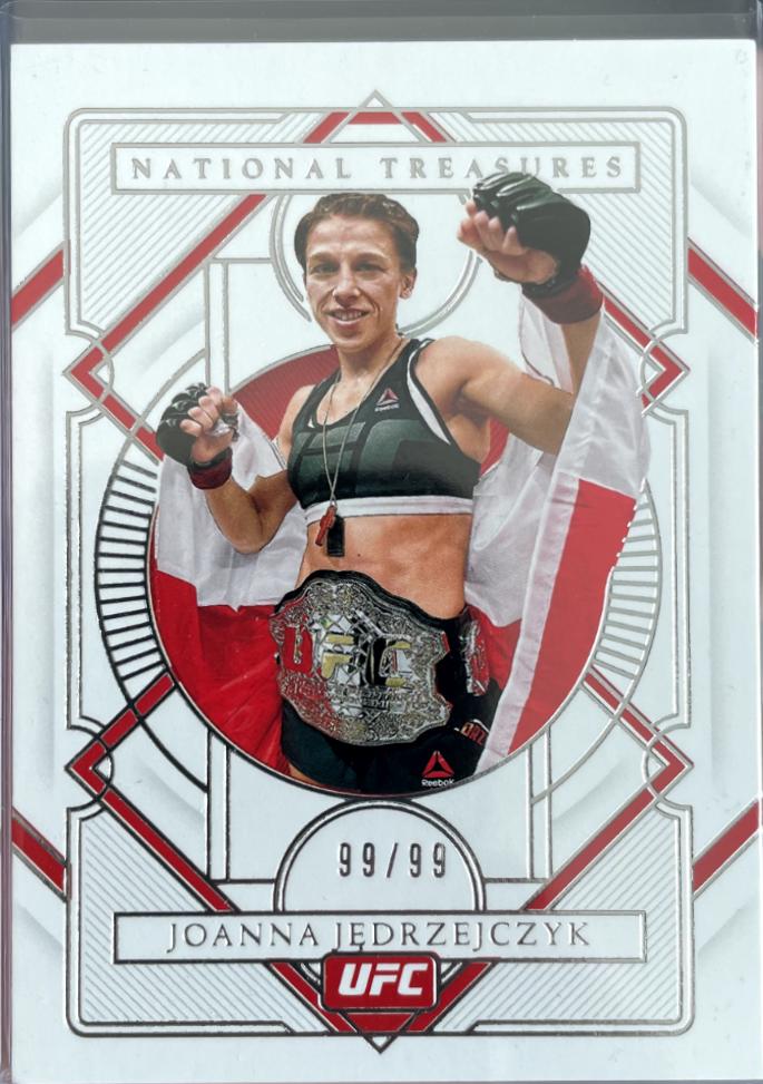 Joanna Jędrzejczyk 2021 Panini Chronicles UFC Base National Treasures #373 Platinum