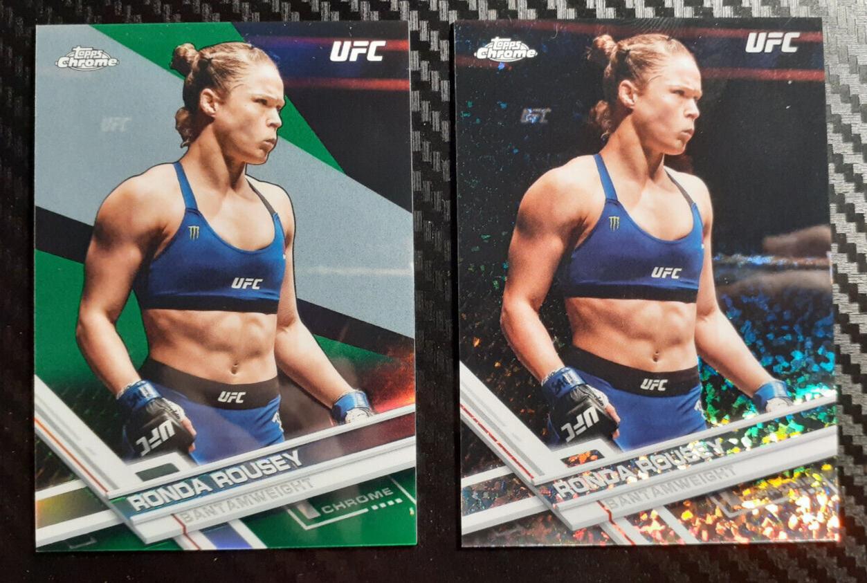 Ronda Rousey 2017 Topps Chrome UFC Base #98 Green