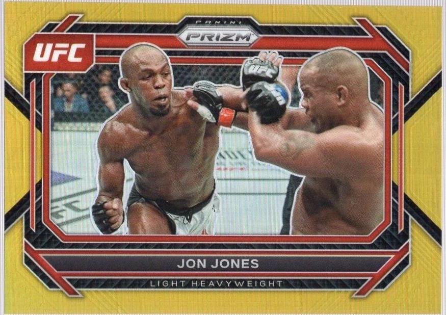 Jon Jones 2023 Panini Prizm UFC Base #74 Gold