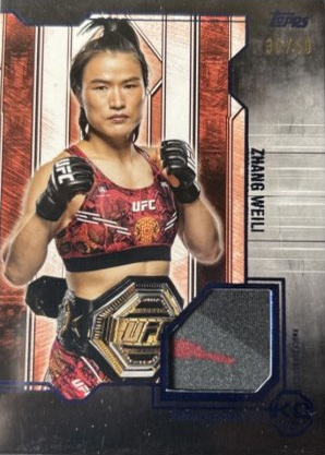 Zhang Weili 2025 Topps Knockout UFC Knockout Relics #KOR-ZW Platinum