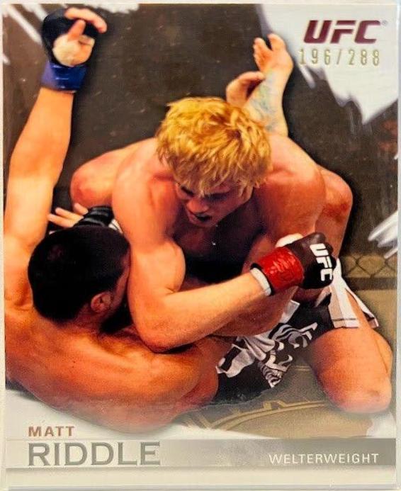 Matt Riddle 2010 Topps UFC Knockout Base #97 Gold