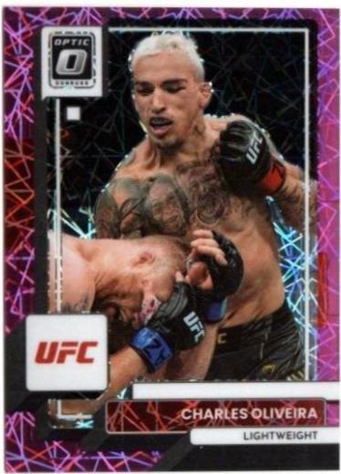 Charles Oliveira 2023 Panini Donruss Optic UFC Base #51 Pink Velocity